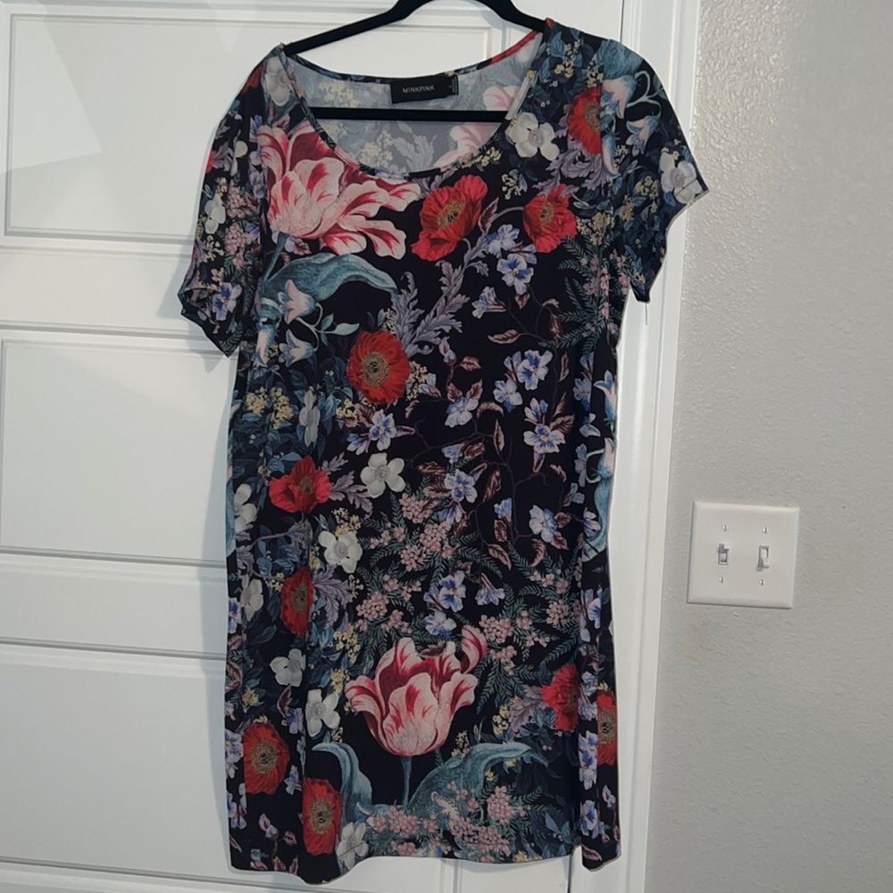 Flower mink pink dress